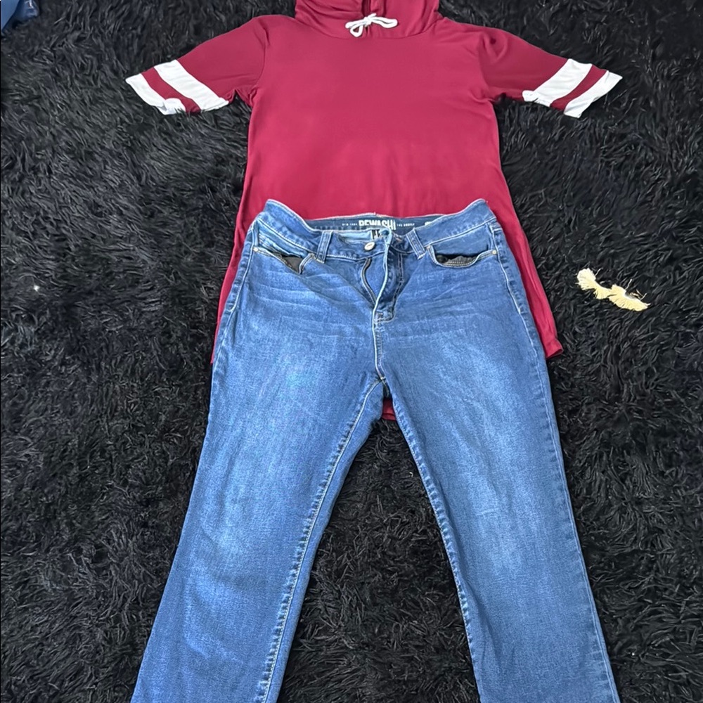 Rewash High Rise Straight Leg Jeans